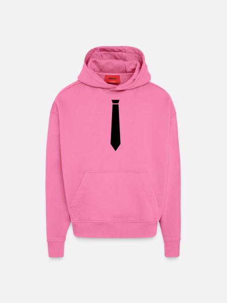 cravate - Sweat à capuche bio épais oversize fabriqué en UE - AURA PINK