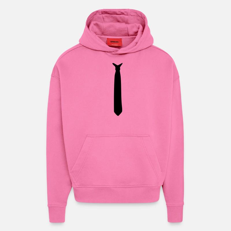 kravatte__f1 - Sweat à capuche bio épais oversize fabriqué en UE - AURA PINK