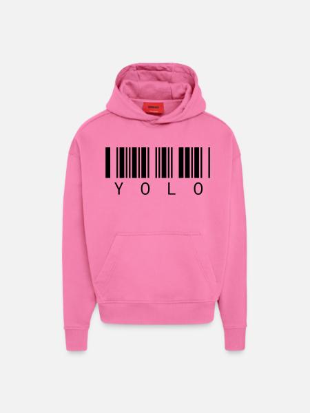 YOLO - You only live once - Hoodie- made by SPREAD - AURA PINK