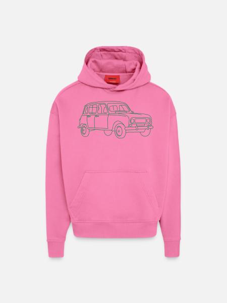 R4 (car) - Hoodie- made by SPREAD  - AURA PINK