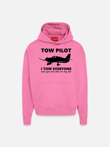 towpilot dr400 robin - Sweat à capuche bio épais oversize fabriqué en UE - AURA PINK