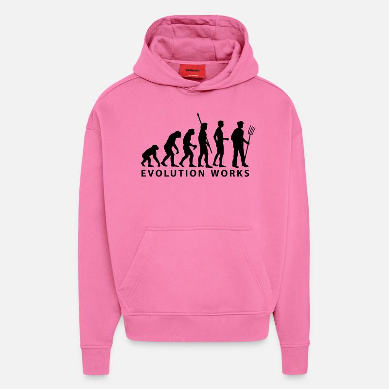 evolution_bauer - Hoodie- made by SPREAD  - AURA PINK