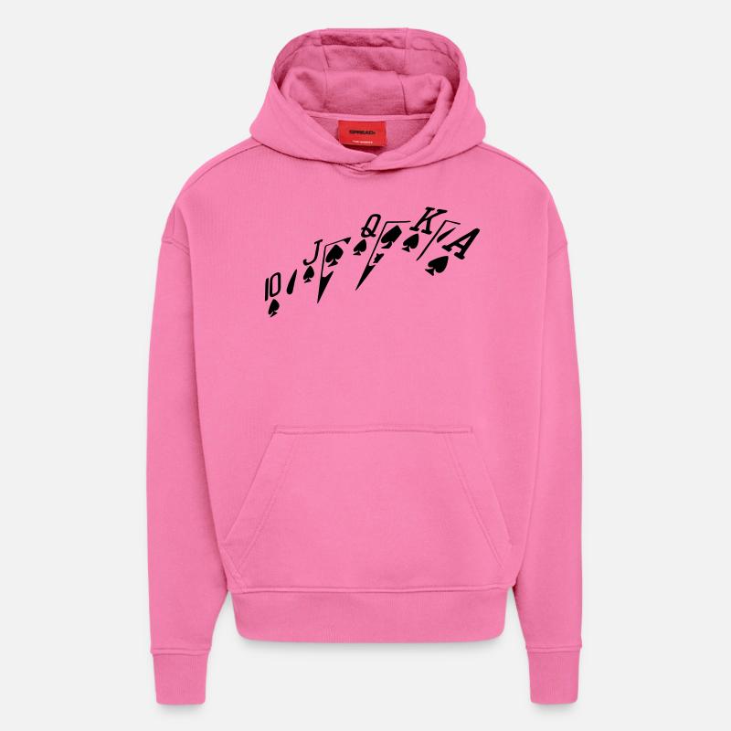 flush - Sweat à capuche bio épais oversize fabriqué en UE - AURA PINK