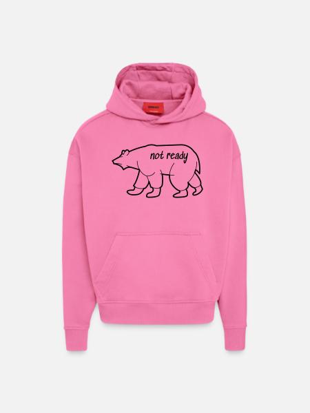 Polar Bear Drawing - Hoodie- made by SPREAD - AURA PINK