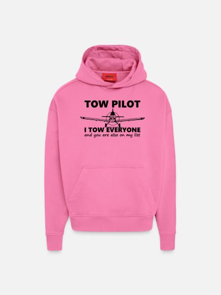 towpilot piper pa25 - Sweat à capuche bio épais oversize fabriqué en UE - AURA PINK
