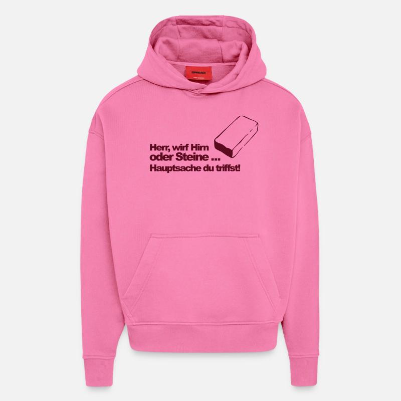 Hirn oder Steine (md) - Hoodie- made by SPREAD  - AURA PINK