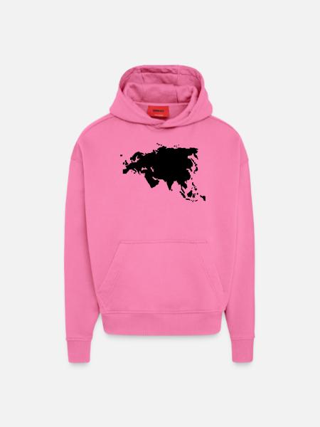 Eurasie - Sweat à capuche bio épais oversize fabriqué en UE - AURA PINK