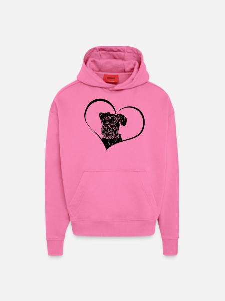 Mittelschnauzer im Herz - Hoodie- made by SPREAD - AURA PINK