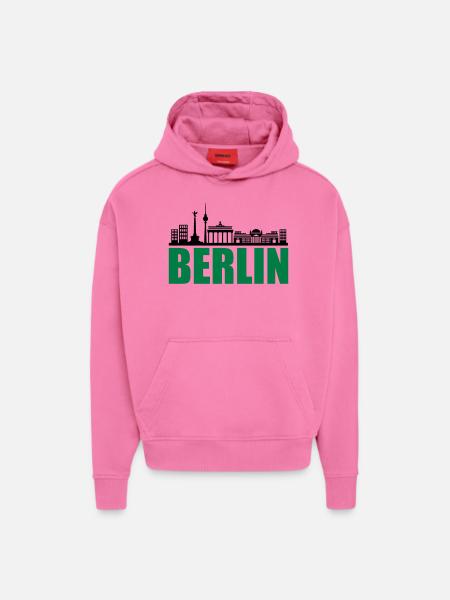 berlin-skyline - Hoodie- made by SPREAD  - AURA PINK