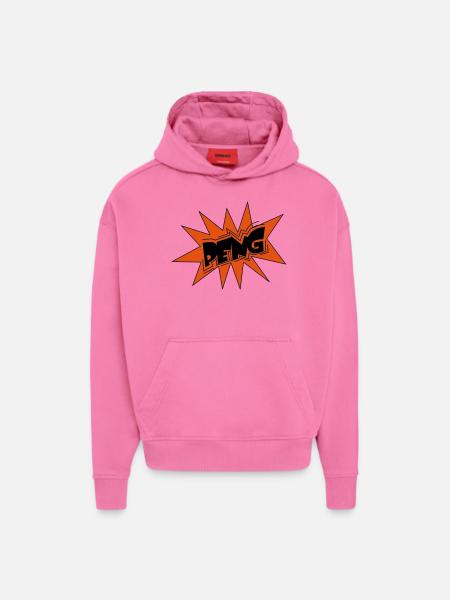 peng - Sweat à capuche bio épais oversize fabriqué en UE - AURA PINK