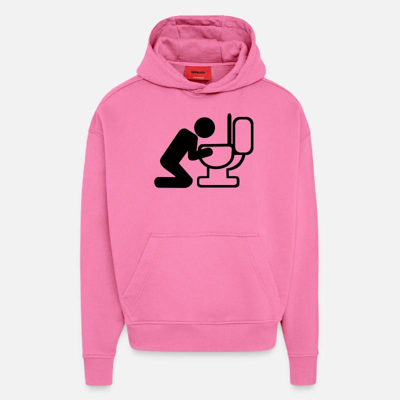 Alcohol puke drunk - Hoodie- made by SPREAD  - AURA PINK
