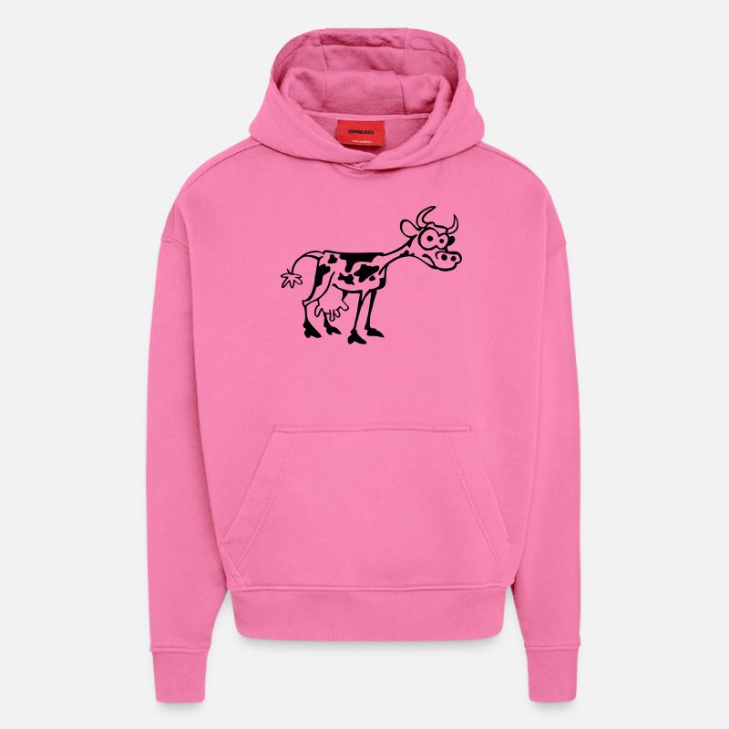 Kuh - Hoodie- made by SPREAD  - AURA PINK