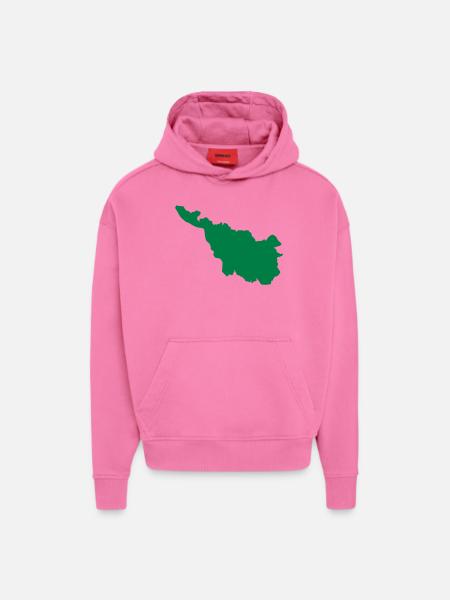 Brême - Sweat à capuche bio épais oversize fabriqué en UE - AURA PINK
