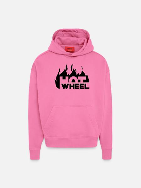 hot_wheel - Sweat à capuche bio épais oversize fabriqué en UE - AURA PINK