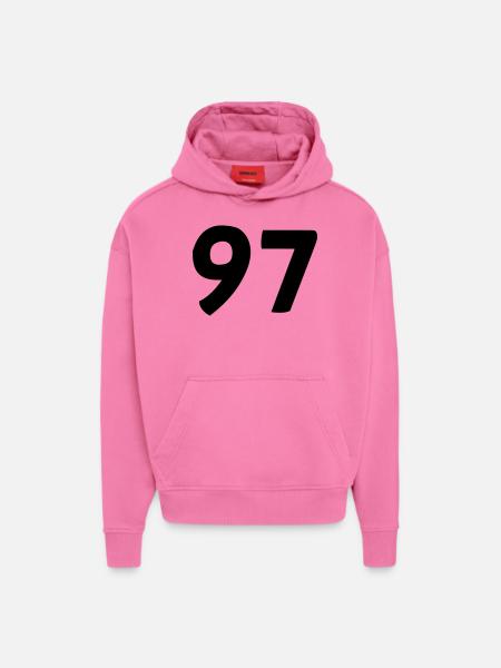 97 - Sweat à capuche bio épais oversize fabriqué en UE - AURA PINK