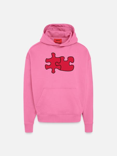 puzzle1 - Hoodie- made by SPREAD  - AURA PINK