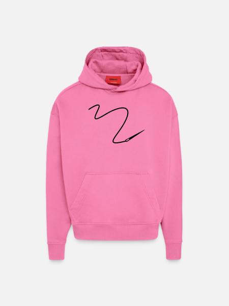 Needle with thread - Hoodie- made by SPREAD - AURA PINK