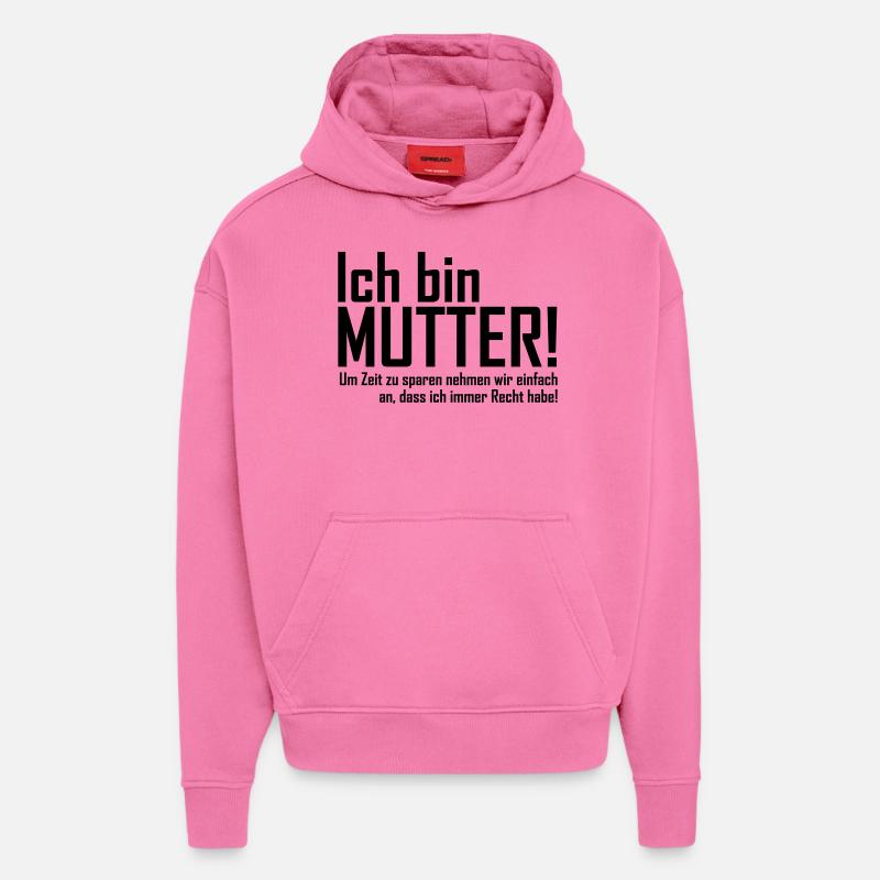 ich bin mutter - Hoodie- made by SPREAD  - AURA PINK