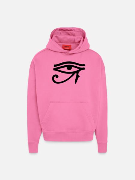 oeil d'Horus - Sweat à capuche bio épais oversize fabriqué en UE - AURA PINK