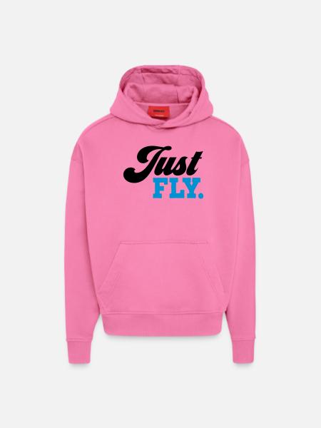 fliegen - Sweat à capuche bio épais oversize fabriqué en UE - AURA PINK