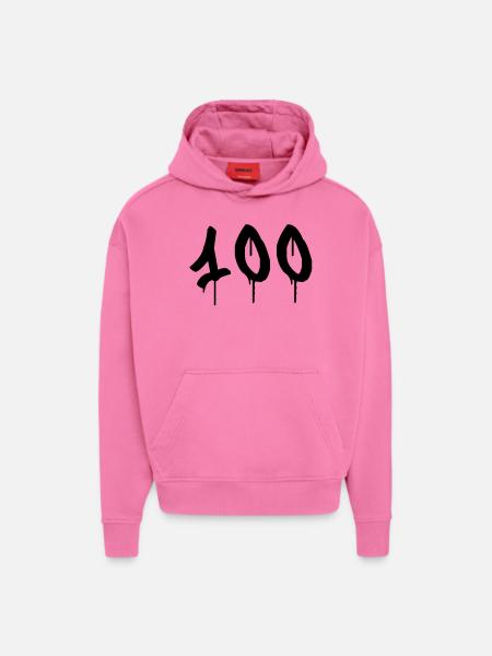 Graffiti : 100 - Hoodie- made by SPREAD  - AURA PINK