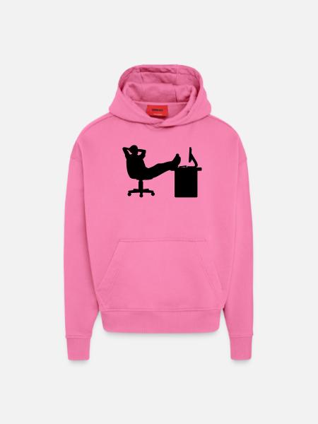 Boss relax - Hoodie- made by SPREAD  - AURA PINK