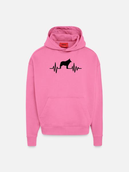 Schipperke - Sweat à capuche bio épais oversize fabriqué en UE - AURA PINK