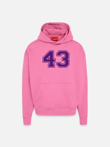 43 - Sweat à capuche bio épais oversize fabriqué en UE - AURA PINK