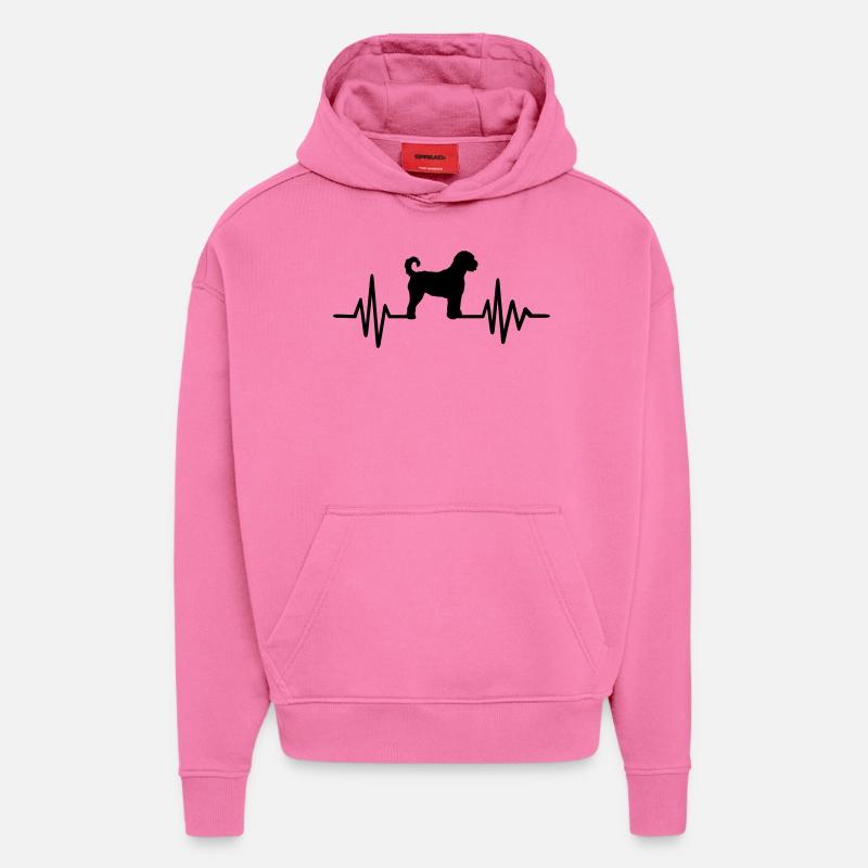 Labradoodle - Sweat à capuche bio épais oversize fabriqué en UE - AURA PINK