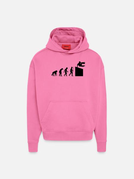 Evolution Parkour - Hoodie- made by SPREAD - AURA PINK