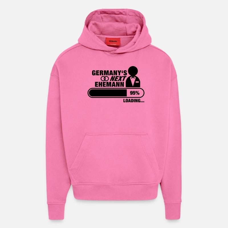 germanys_next_ehemann_f1 - Sweat à capuche bio épais oversize fabriqué en UE - AURA PINK