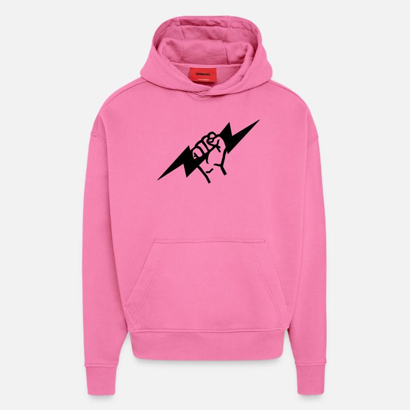 Flash - Sweat à capuche bio épais oversize fabriqué en UE - AURA PINK