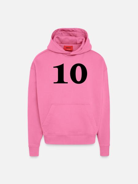 Zahl 10 - Hoodie- made by SPREAD  - AURA PINK