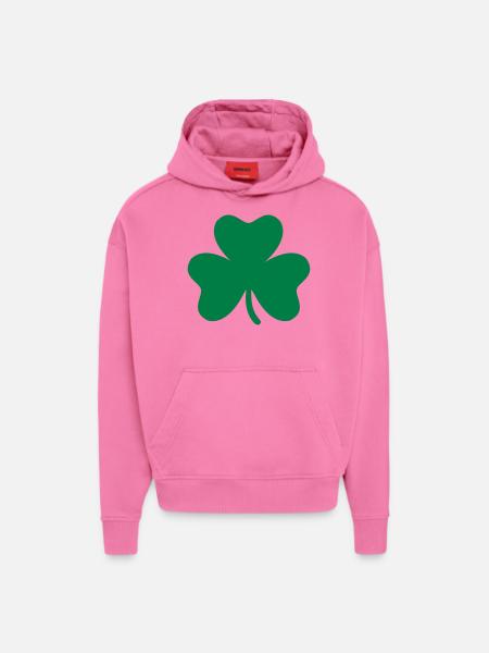 Shamrock - Sweat à capuche bio épais oversize fabriqué en UE - AURA PINK
