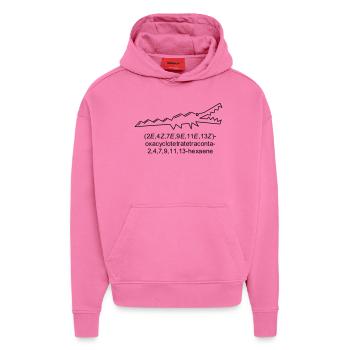 Crocene - chemisches Krokodil - Hoodie- made by SPREAD  - AURA PINK - Vorne - Dylan (187cm)