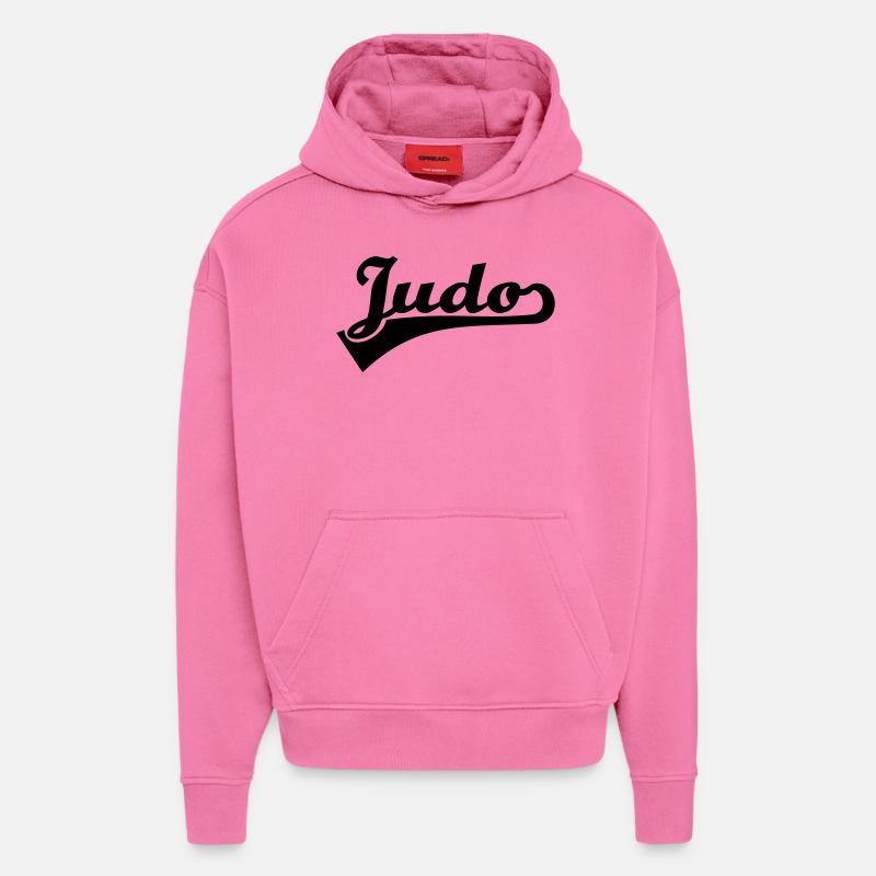 Judo - Sweat à capuche bio épais oversize fabriqué en UE - AURA PINK