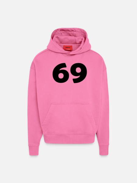 69 - Sweat à capuche bio épais oversize fabriqué en UE - AURA PINK