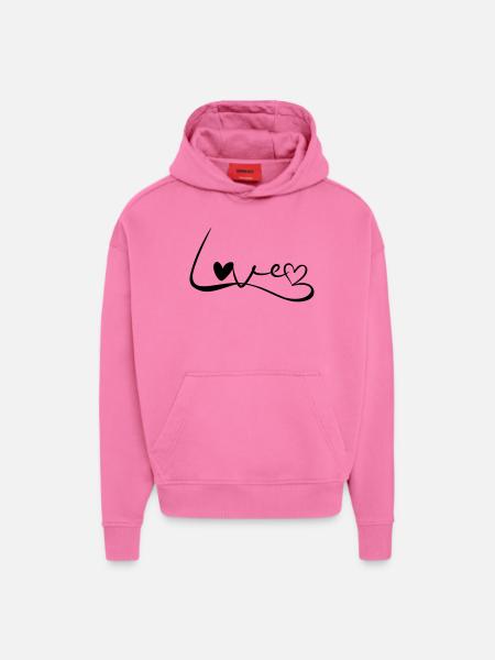 Love Font - Hoodie- made by SPREAD - AURA PINK