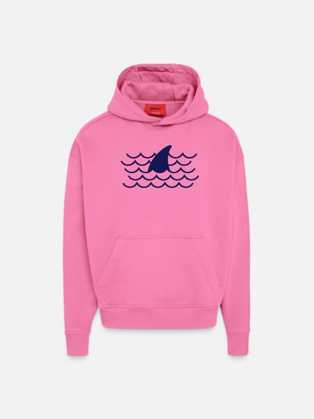 Shark fin - Hoodie- made by SPREAD  - AURA PINK