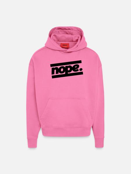 nope design - Hoodie- made by SPREAD - AURA PINK