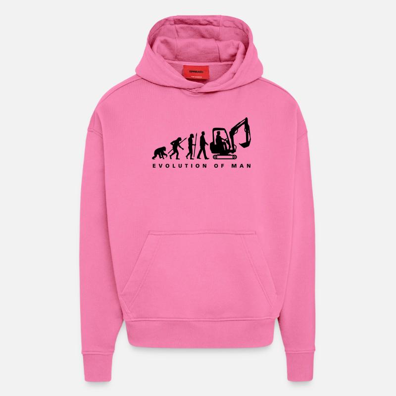evolution_baggerfahrer_122013_a_1c - Hoodie- made by SPREAD  - AURA PINK
