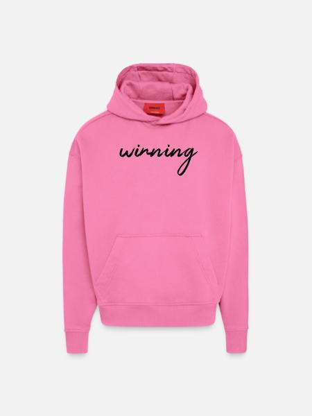 gagnant - Sweat à capuche bio épais oversize fabriqué en UE - AURA PINK