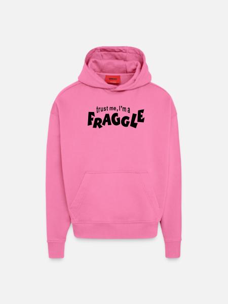 Fraggle - Heavyweight oversized organic hoodie made in EU - AURA PINK
