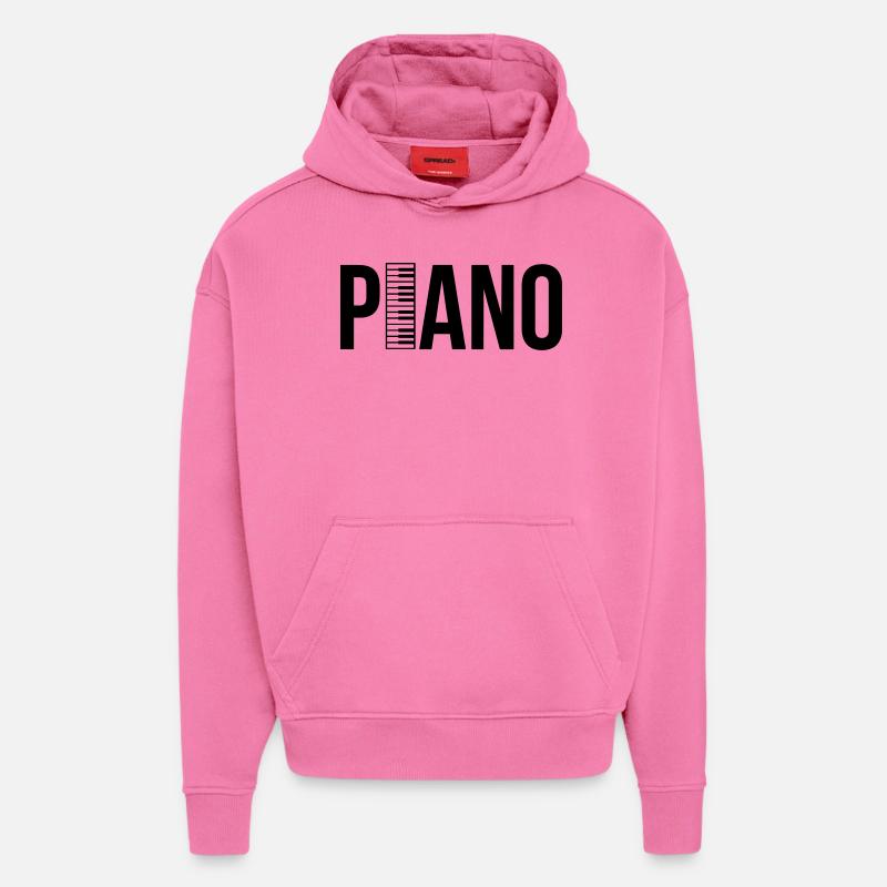 piano - Hoodie- made by SPREAD  - AURA PINK