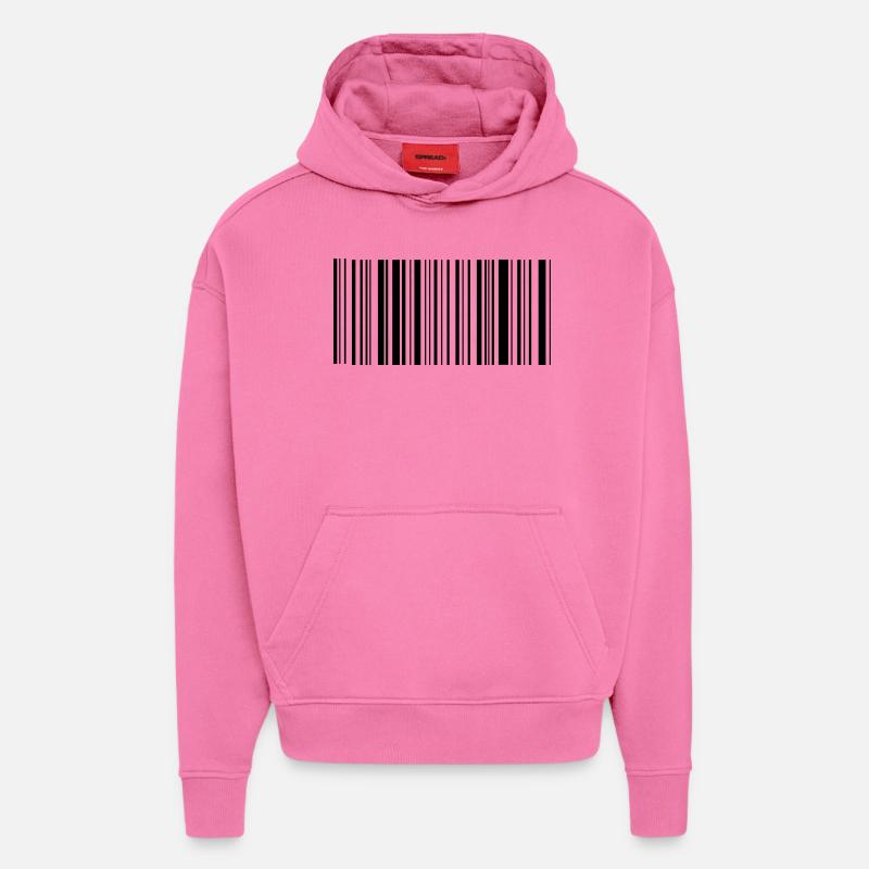 Bar code - Hoodie- made by SPREAD  - AURA PINK