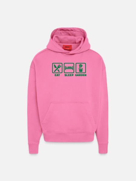 Jardinier - Sweat à capuche bio épais oversize fabriqué en UE - AURA PINK