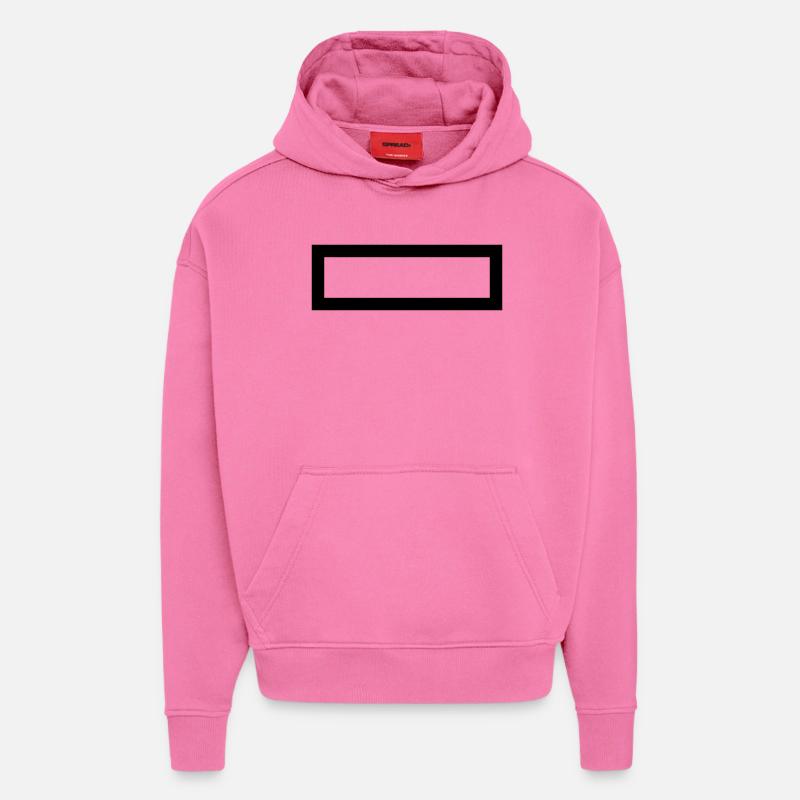 Rectangle - Sweat à capuche bio épais oversize fabriqué en UE - AURA PINK