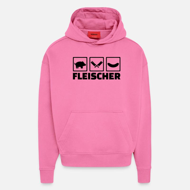 Fleischer - Hoodie- made by SPREAD  - AURA PINK