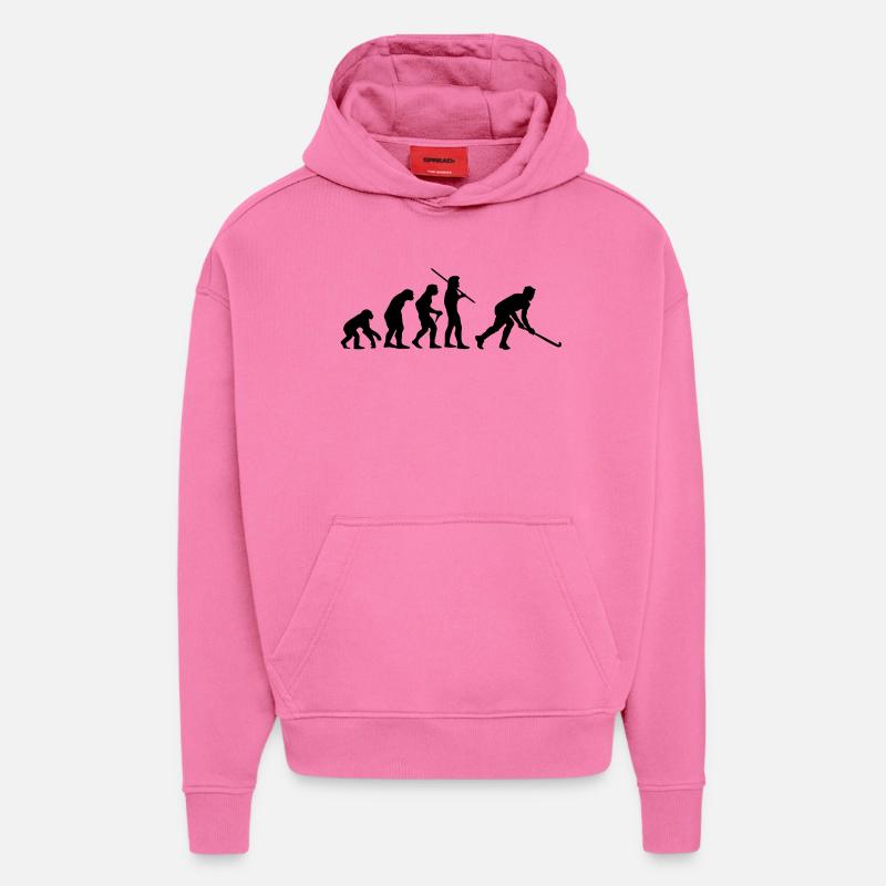 Evolution Hockey 2 - Sweat à capuche bio épais oversize fabriqué en UE - AURA PINK