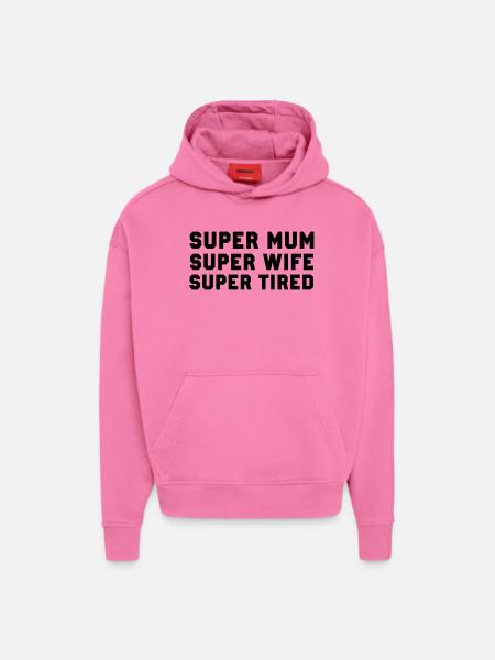 Super Mum - Hoodie- made by SPREAD  - AURA PINK